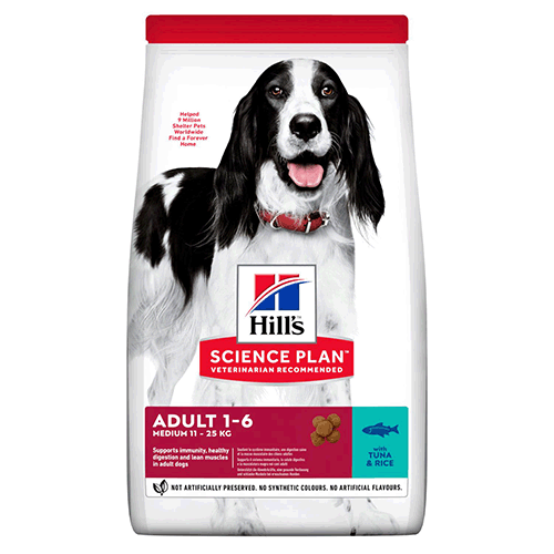 604280 Hill`s Science Plan Adult Medium with Tuna&Rice ����� � ������ � ����� ��� �������� ����� ������� ����� 12 ��