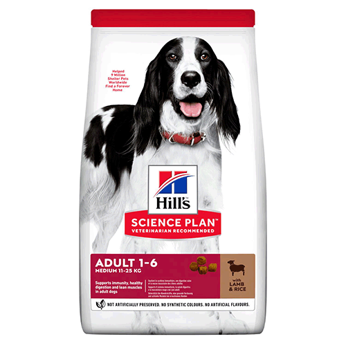 604277 Hill`s Science Plan Adult Medium with Lamb&Rice ����� � �������� � ����� ��� ����� ������� ����� 12 ��