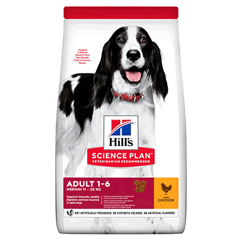 604275 Hill`s Science Plan Adult Medium with Chicken ����� � ������� ��� ����� ������� ����� 12 ��
